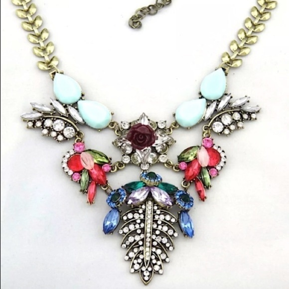 GORGEOUS RETRO INSPIRED BOHO STATEMENT NECKLACE #408 - Picture 2 of 4